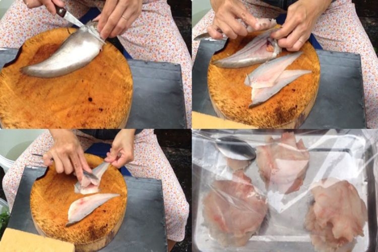 Tiến hành nạo cá