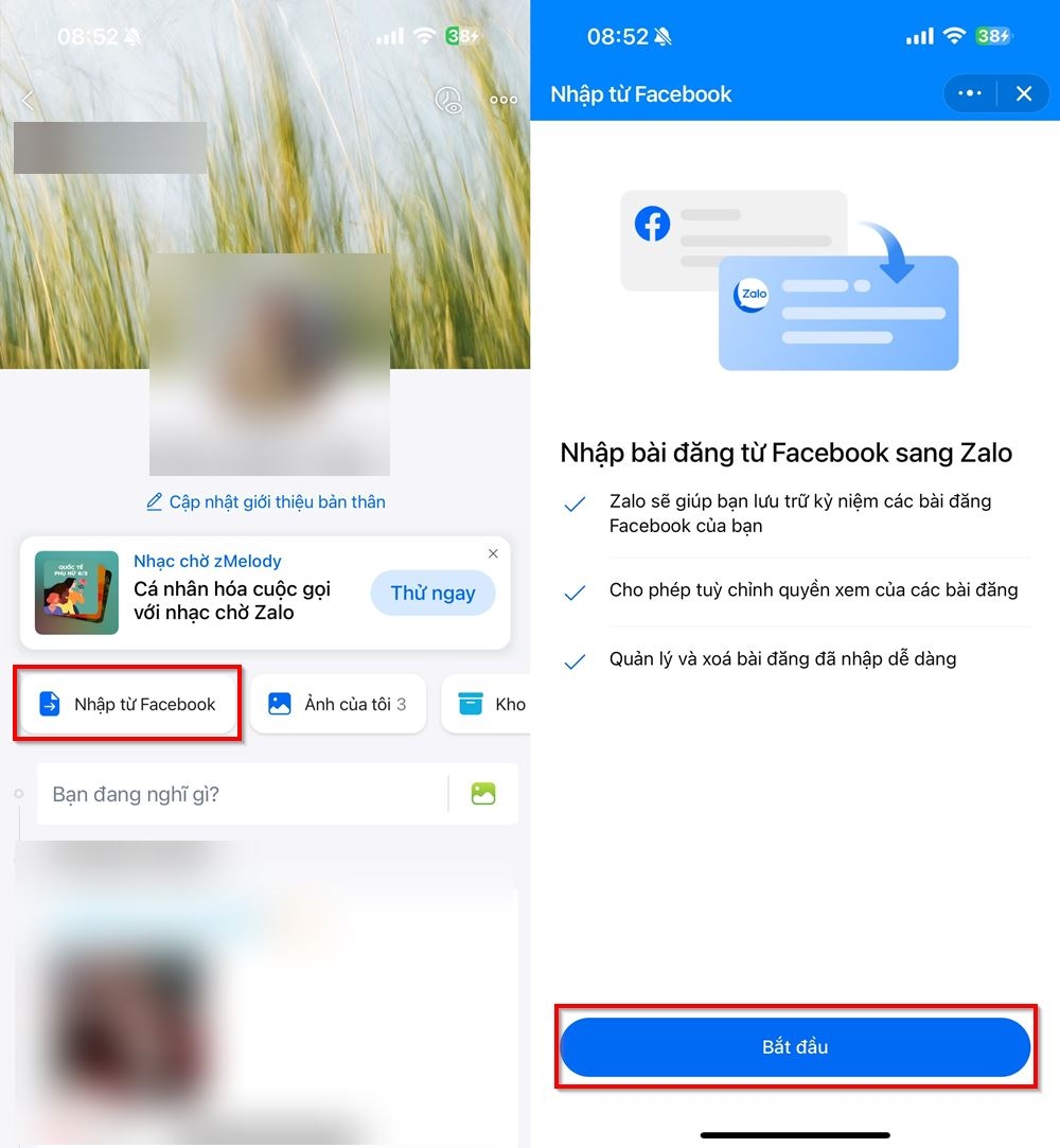 Cách sử dụng bài đăng Facebook để đăng trên Zalo 2