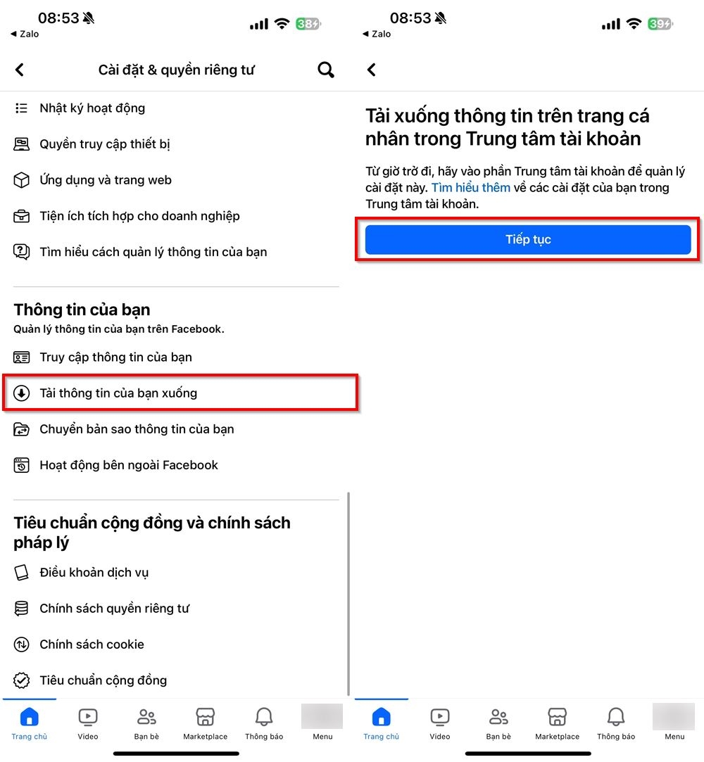 Cách sử dụng bài đăng Facebook để đăng trên Zalo 4