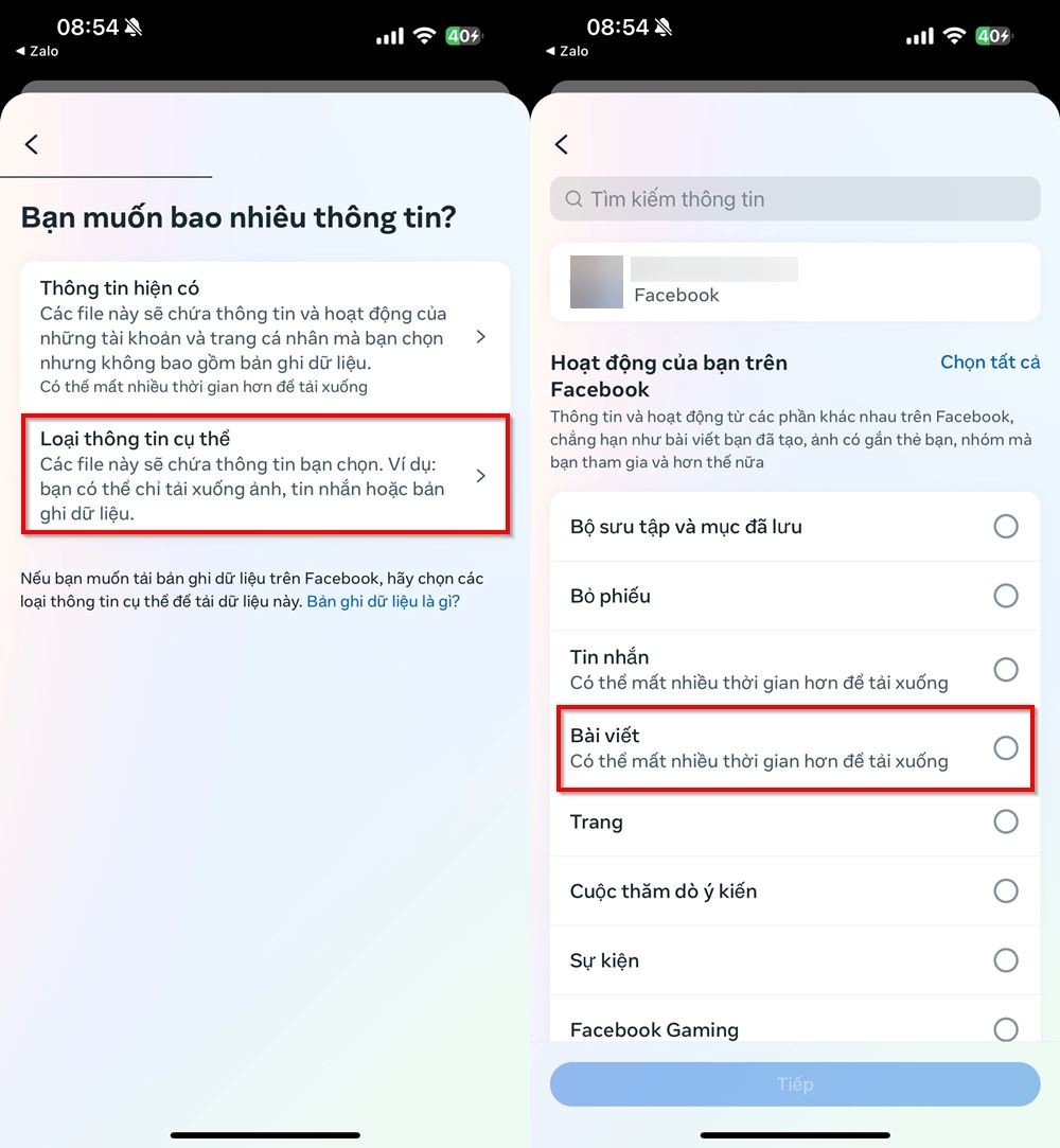Cách sử dụng bài đăng Facebook để đăng trên Zalo 6
