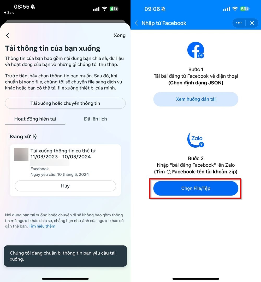 Cách sử dụng bài đăng Facebook để đăng trên Zalo 8