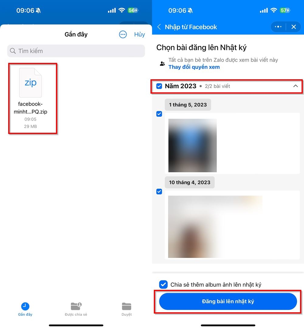 Cách sử dụng bài đăng Facebook để đăng trên Zalo 9
