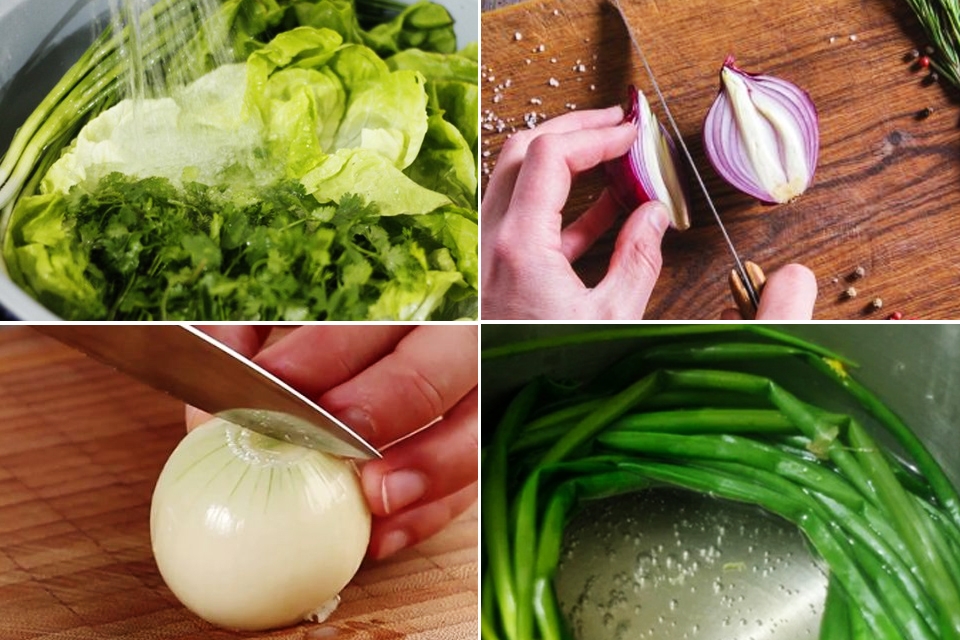 Sơ chế nguyên liệu làm bún cá Kiên Giang.