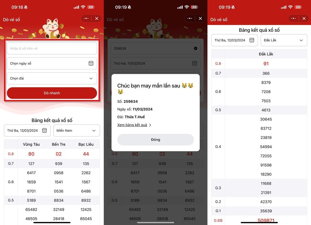 Cách dò vé số trên ứng dụng Zalo 2
