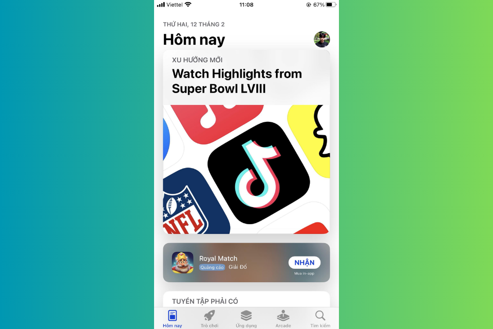 Sau khi chuyển vùng dữ liệu thành công, bạn sẽ quay về màn hình chính của Apple Store
