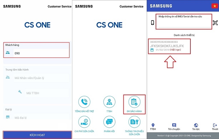 Kiểm tra tivi Samsung chính hãng qua ứng dụng CS One