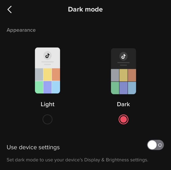 TikTok Dark Mode 4
