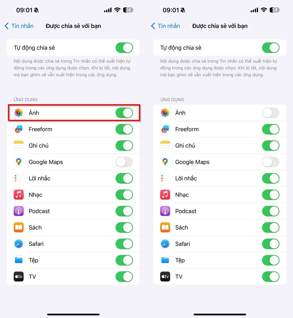 Cách chặn tự động lưu ảnh từ iMessage về album trên iPhone 2