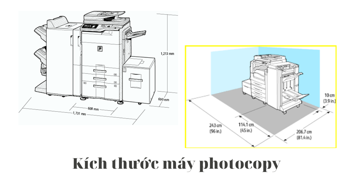 kích thước máy photocopy 4