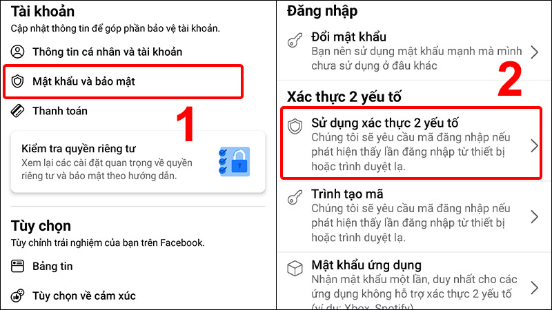 Hướng dẫn bật xác thực hai yếu tố