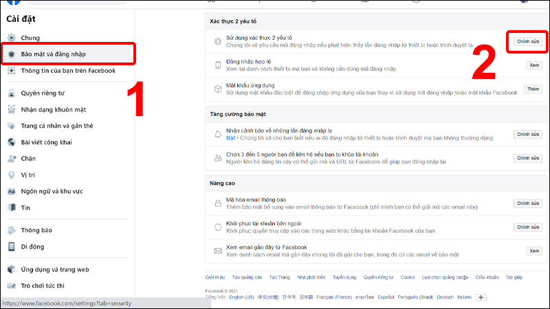 Bảo mật 2 lớp Facebook 282