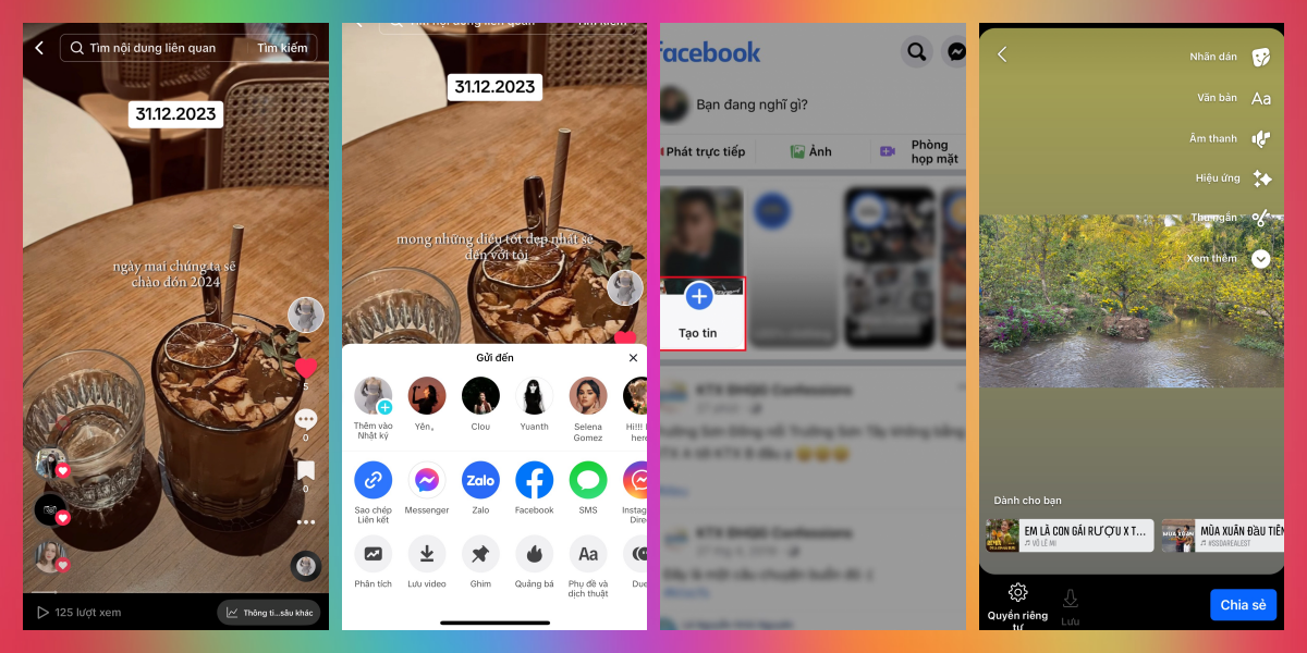 Cách chia sẻ video TikTok lên story Facebook 1