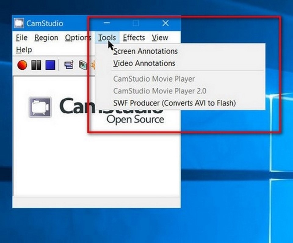 CamStudio còn hỗ trợ chuyển đổi định dạng file nhanh chóng