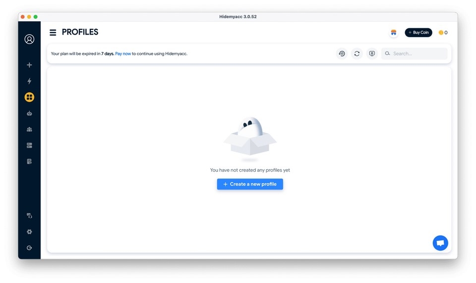 Bật mí cách đăng ký và tạo profile trên Hidemyacc