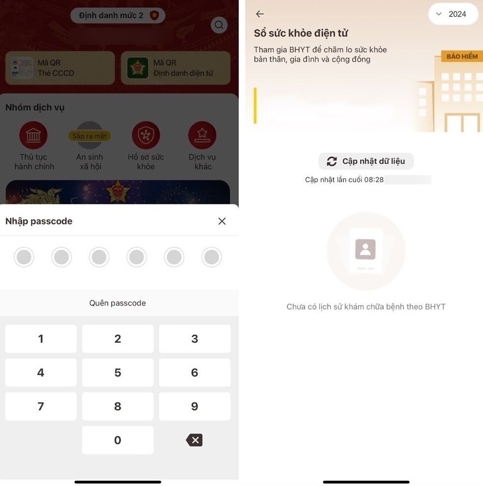 Cách xem lịch sử khám bệnh BHYT trên VNeID 2