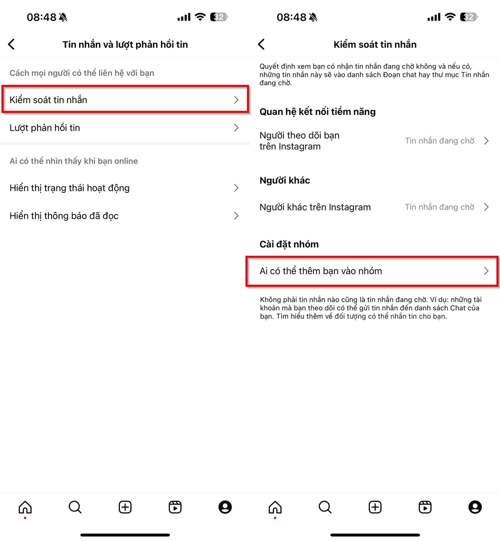 Cách hạn chế người lạ thêm bạn vào nhóm trên Instagram 3