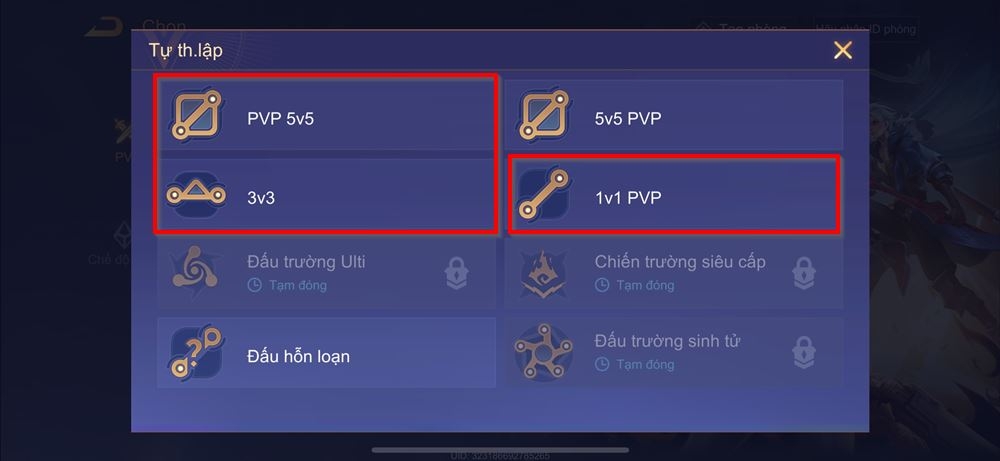 Cách tạo phòng đấu với máy trong Liên Quân Mobile 3