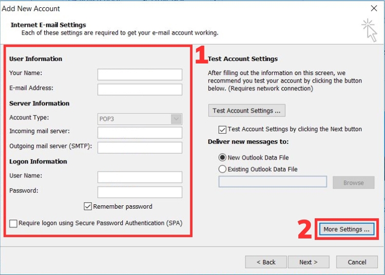 Cách đăng nhập mail domain bằng Microsoft Outlook - hình 4