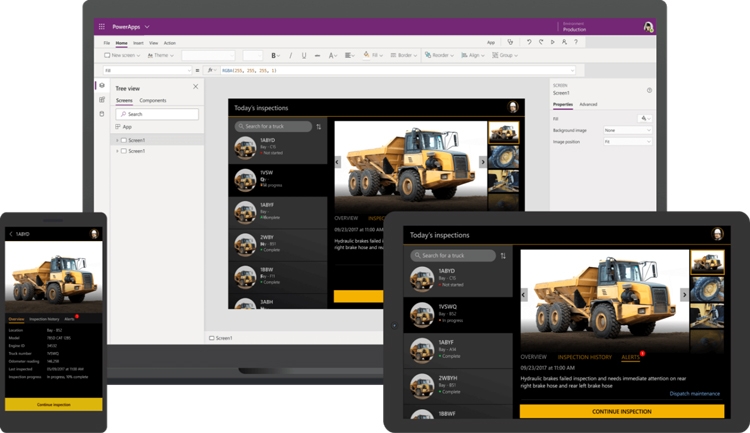 Các thành phần chính của PowerApps