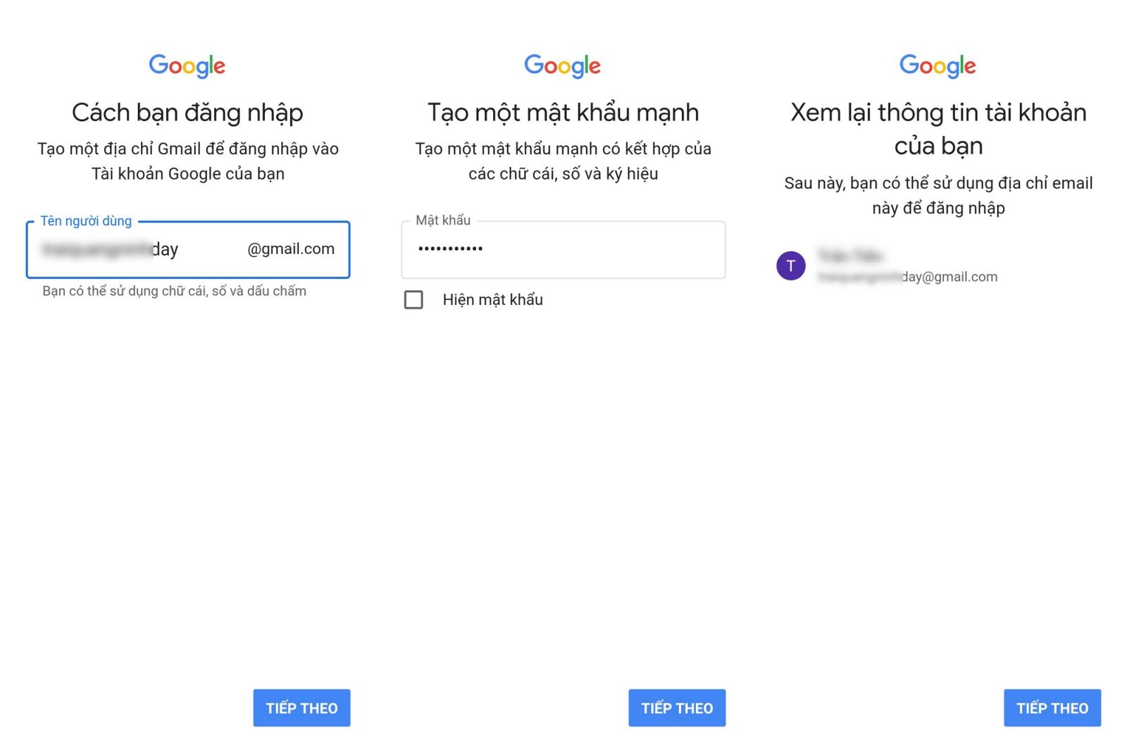 cách tạo gmail trên điện thoại 4