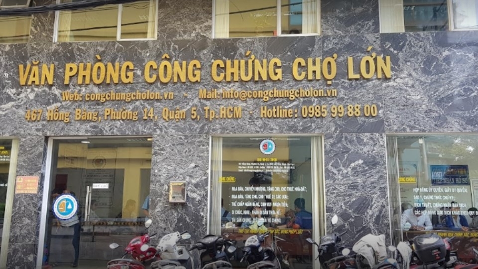 Danh sách các văn phòng công chứng gần đây tại Quận 5