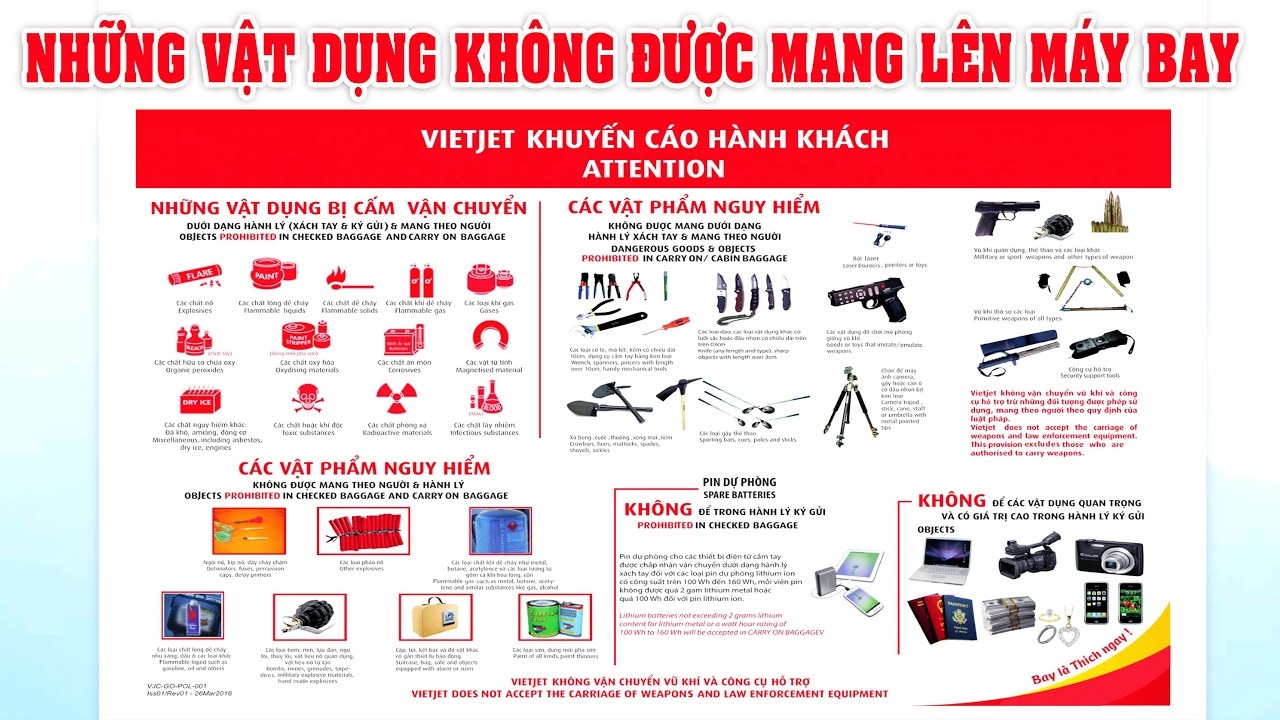 Hành lý ký gửi không được mang những gì? Tìm hiểu quy định về hành lý ký gửi của Vietnam Airlines, Vietjet Air và Jetstar 4