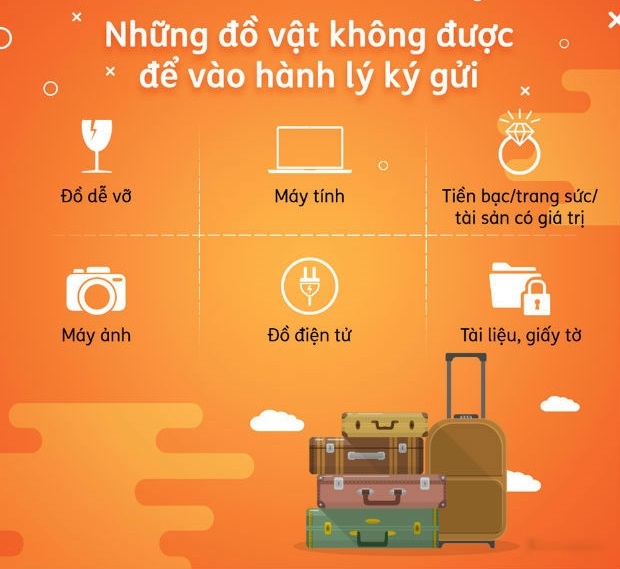 Hành lý ký gửi không được mang những gì? Tìm hiểu quy định về hành lý ký gửi của Vietnam Airlines, Vietjet Air và Jetstar 5
