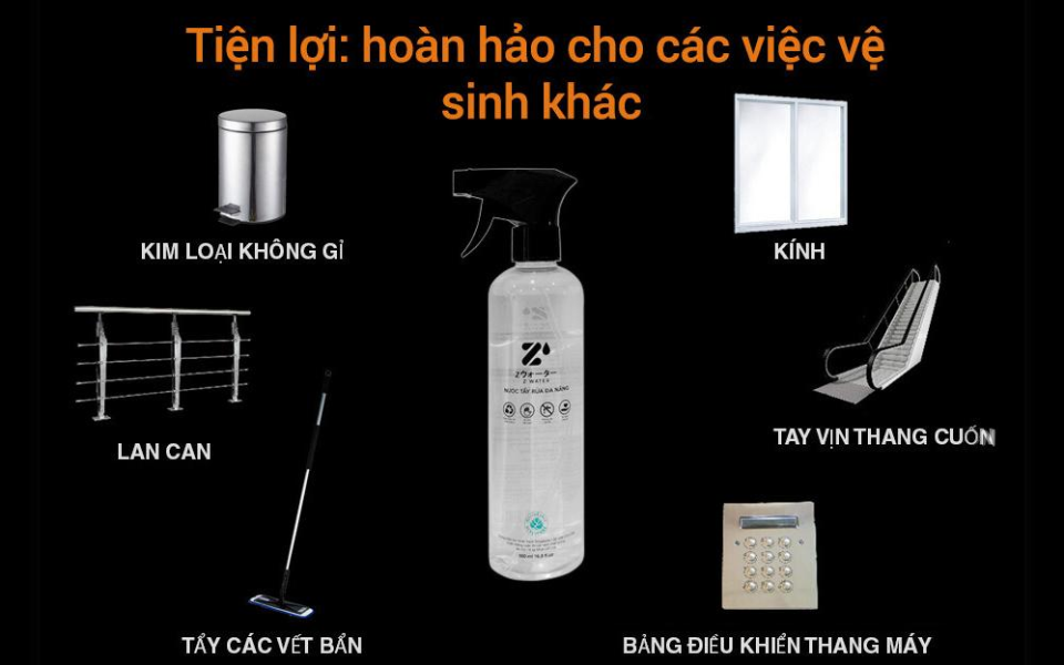 Nước kiềm tẩy rửa đa năng Z Water