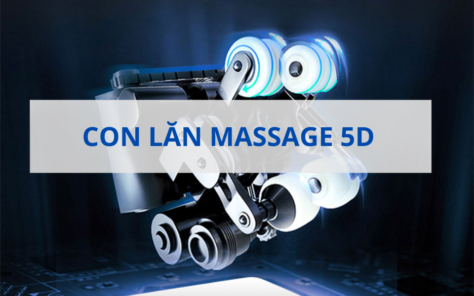 Con lăn massage 5D hoạt động trong không gian 5 chiều