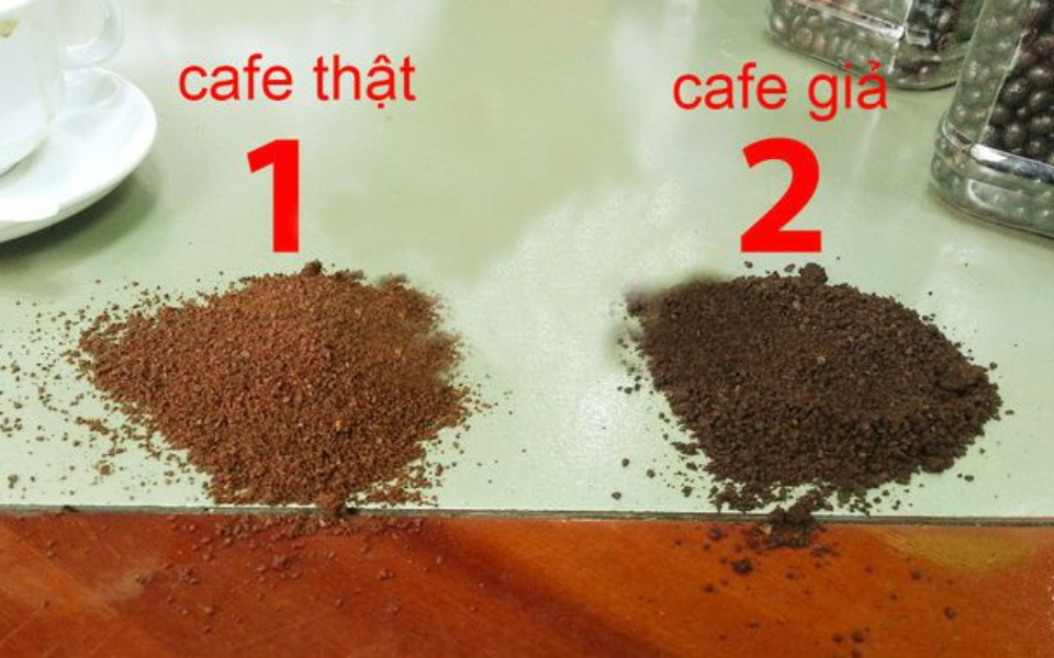 Phân biệt cà phê thật giả qua màu sắc