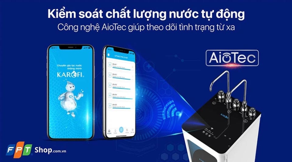 Máy lọc nước nóng lạnh Karofi 10 lõi KAD-D52