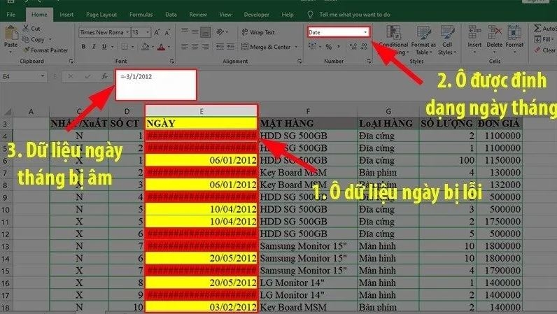lỗi trong excel 8