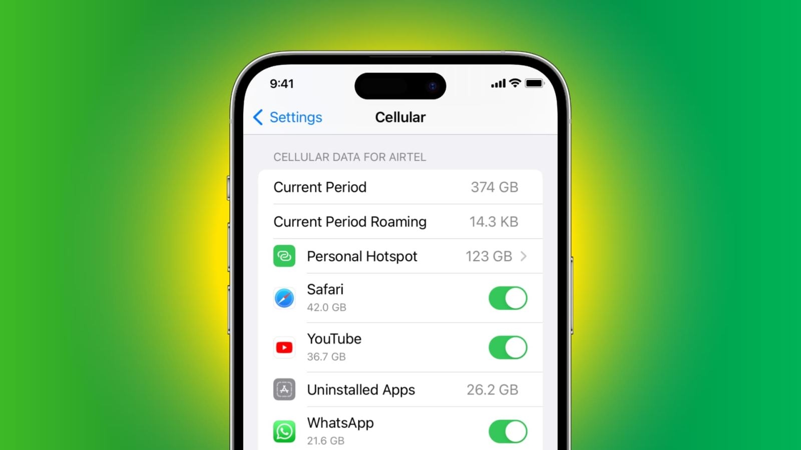 cài đặt mạng dữ liệu cho iPhone - hình 1
