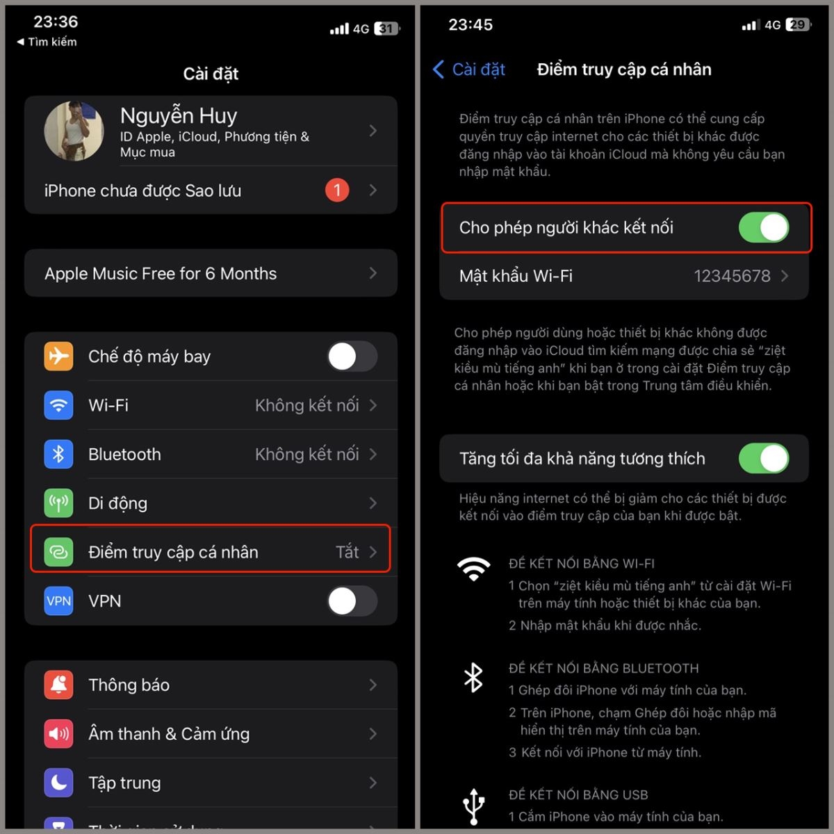 cài đặt mạng dữ liệu cho iPhone - hình 2