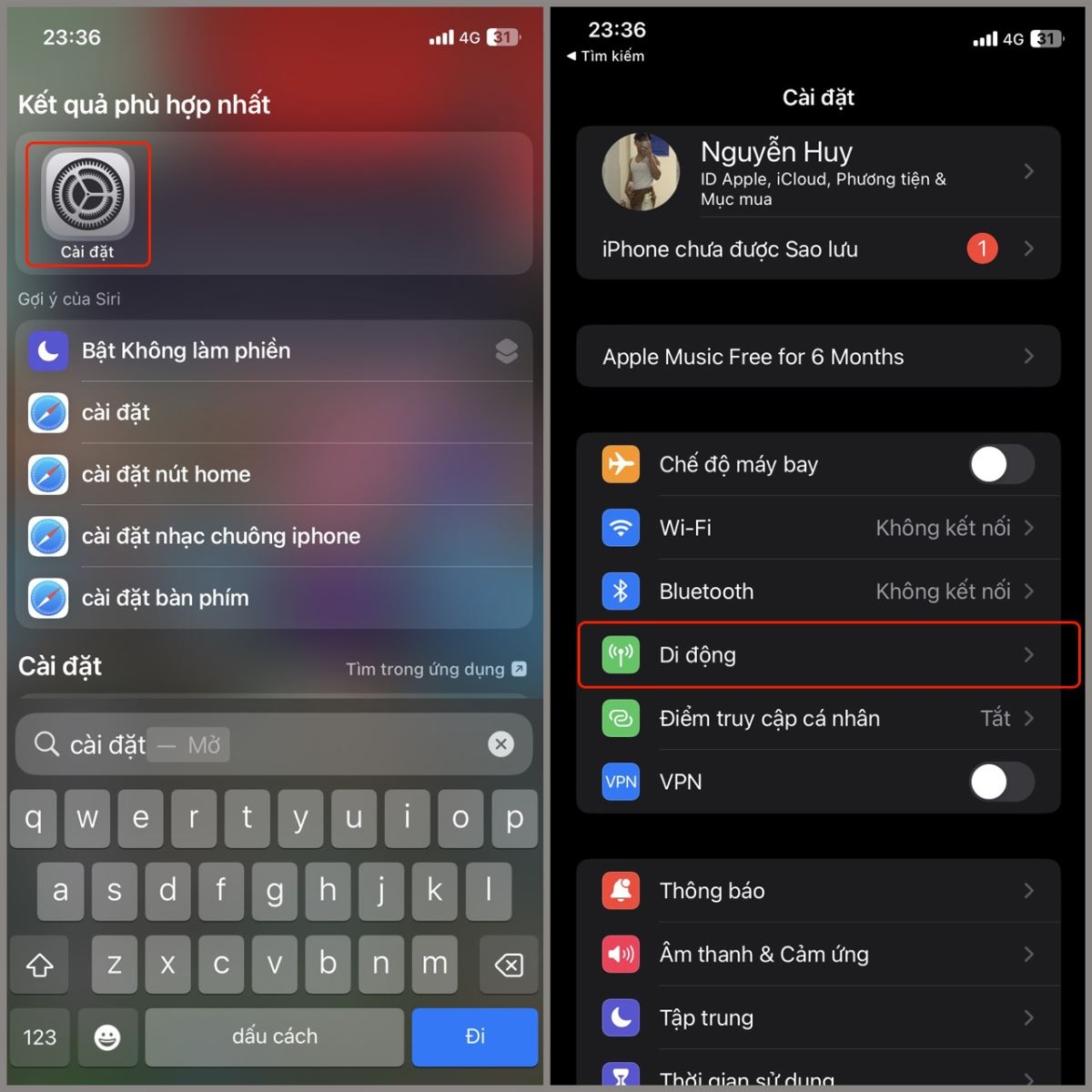 cài đặt mạng dữ liệu cho iPhone - hình 4
