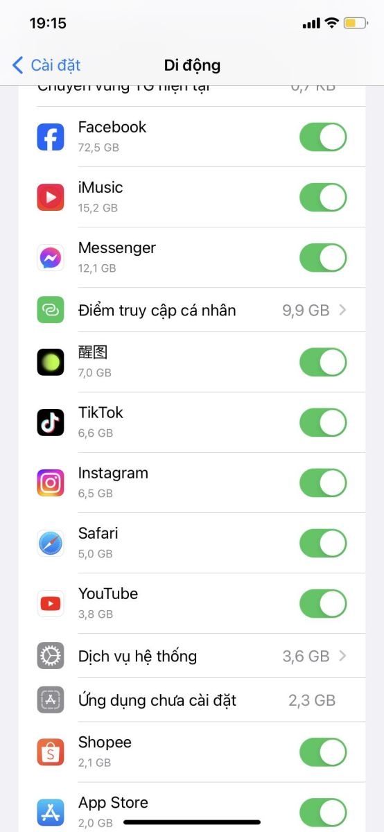 cài đặt mạng dữ liệu cho iPhone - hình 9