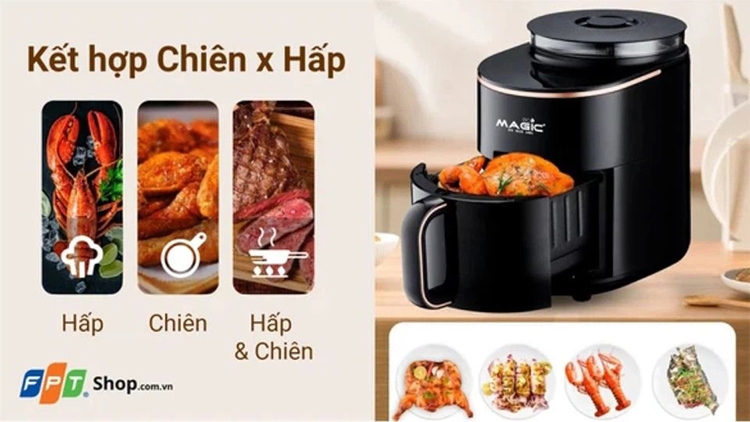 So sánh nồi chiên không dầu Magic Eco và Xiaomi (hình 6)