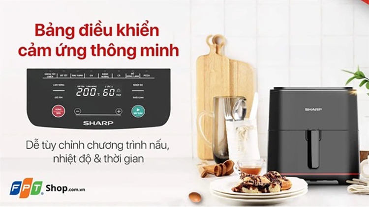 So sánh nồi chiên không dầu Mishio và Sharp (hình 4)
