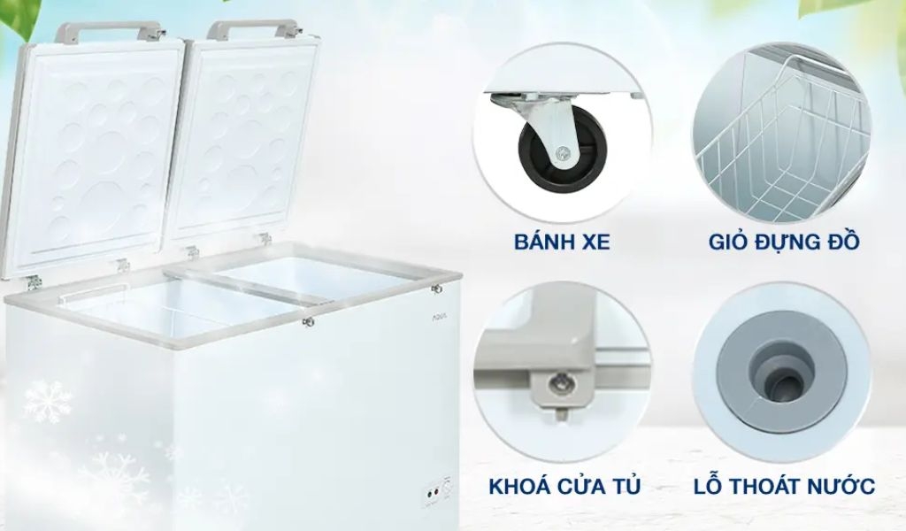 Chi tiết thiết kế tủ đông AQUA