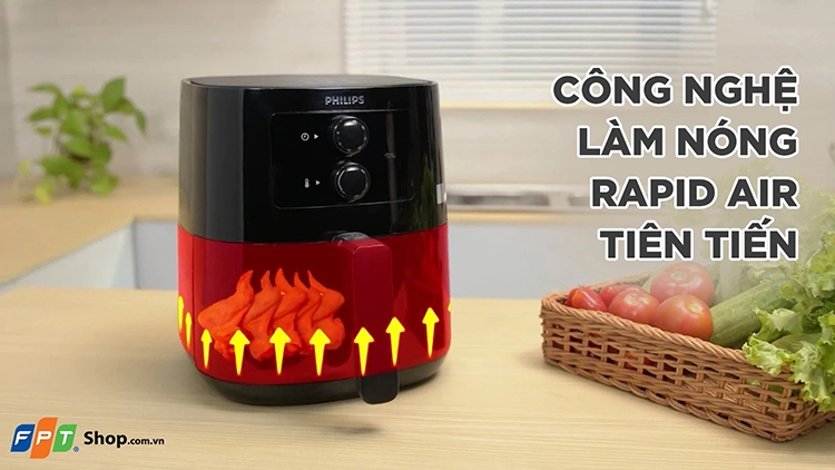 So sánh nồi chiên không dầu Hotwell và Philips (hình 4)