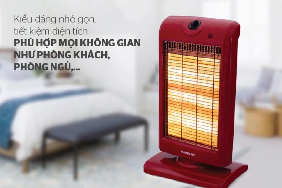 Sưởi điện Halogen 3 bóng Sunhouse SHD7016
