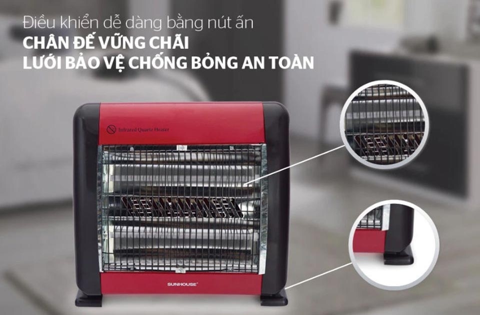 Sưởi điện hồng ngoại 2 bóng Sunhouse SHD7013