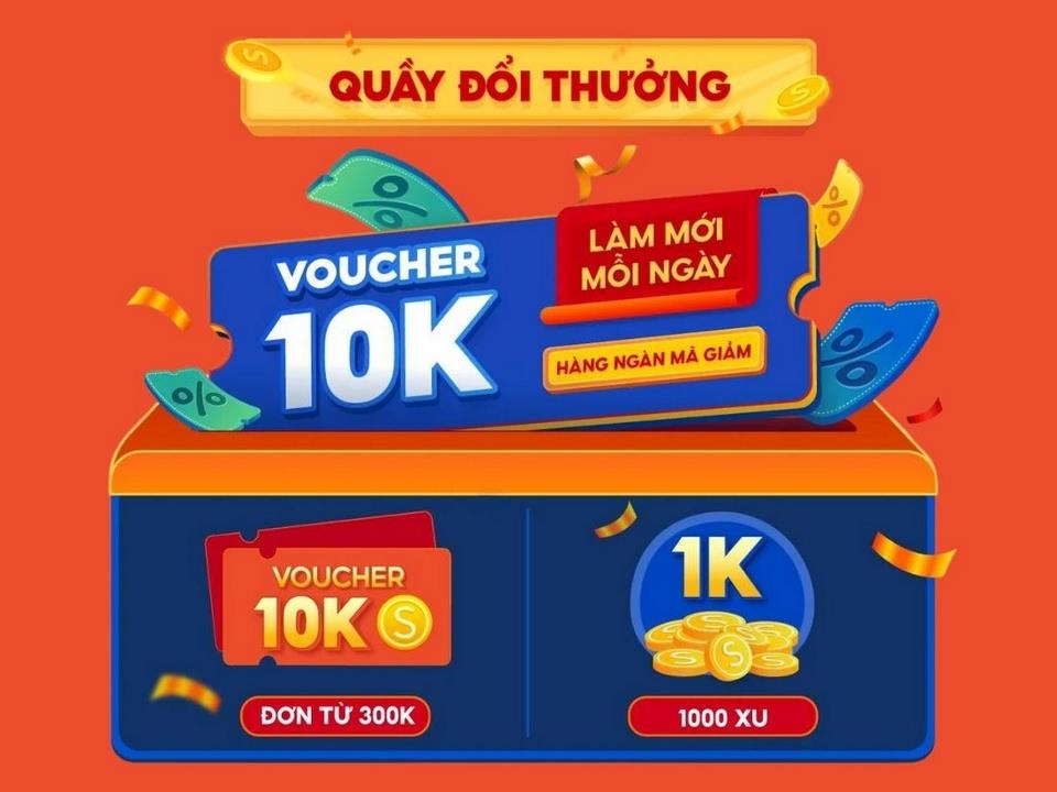 Đổi thưởng của game bắn bóng Shopee