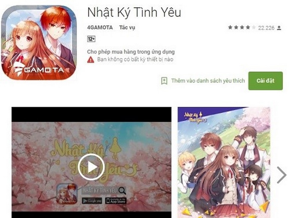 Cách tải Nhật Ký Tình Yêu cho Android
