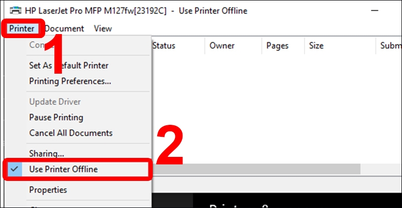 máy in Canon 2900 nhận lệnh nhưng không in 5
