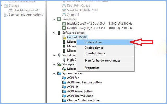 máy in Canon 2900 nhận lệnh nhưng không in 7