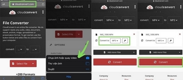 Cách dùng CloudConvert để chuyển nhạc TikTok sang nhạc MP3