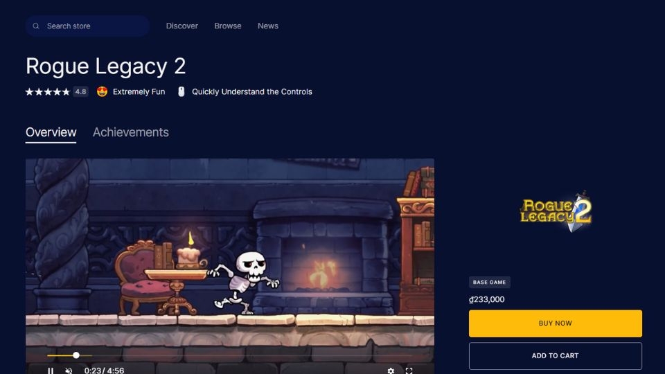 Mua và tải game trên Epic Games Store