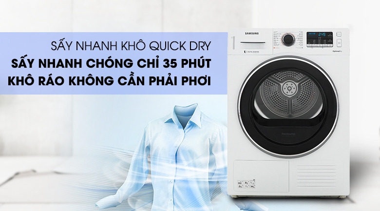 Công nghệ Smart Check trên máy sấy quần áo Samsung là gì? Gợi ý máy sấy quần áo có công nghệ Smart Check 7