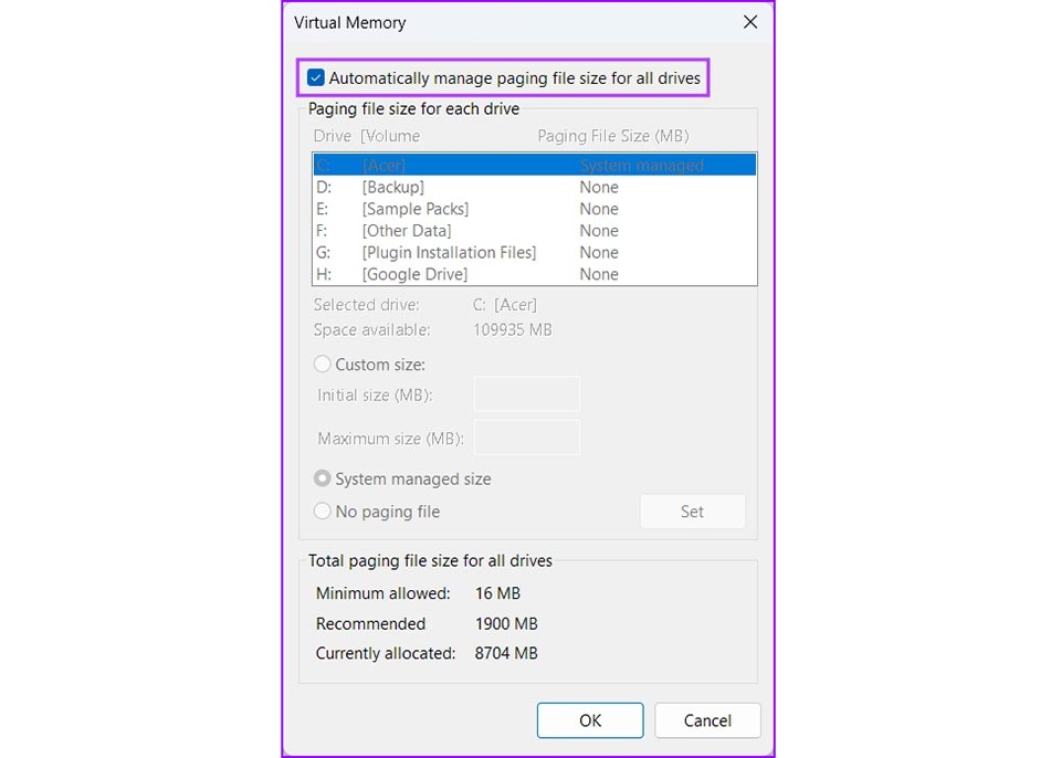 Set RAM ảo Win 11 - Ảnh 12